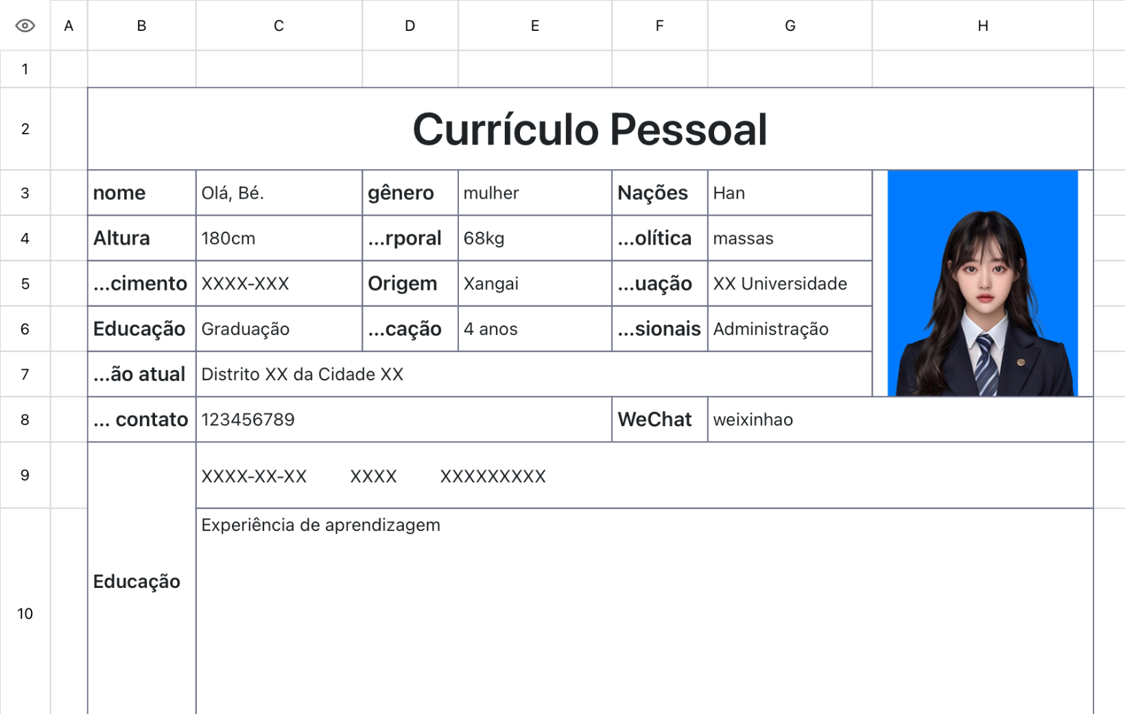 Currículo Administrativo 1